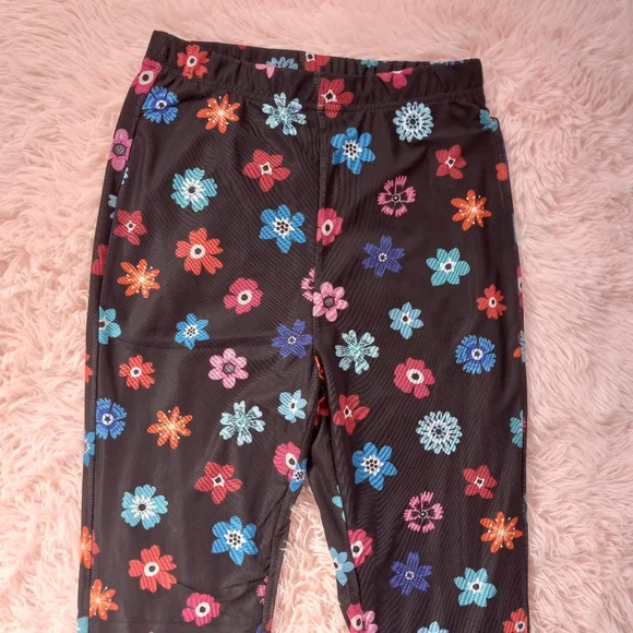 ❣️SOLD OUT online! Fit&flare flower retro lettuce edged mesh overlay bellbottoms - Picture 4 of 4